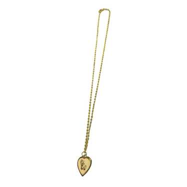 Other Vintage Gold tone Heart Necklace With Prayi… - image 1