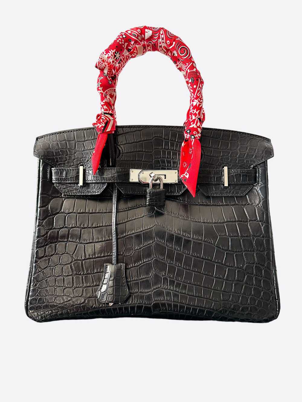 Hermes Hermès Black Matte Niloticus Crocodile Bir… - image 1