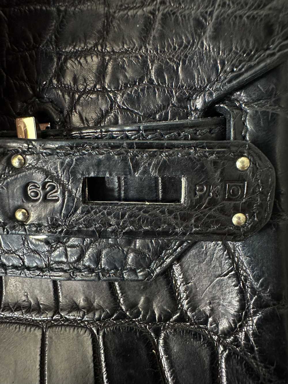 Hermes Hermès Black Matte Niloticus Crocodile Bir… - image 9