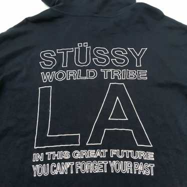 Stussy × Vintage Stussy World Tribe Hoodie ( Unev… - image 1