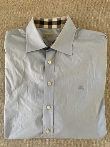 Burberry Nova Check Trim Spread Collar Shirt