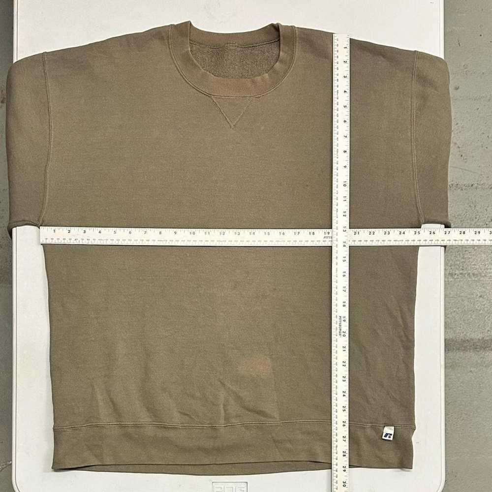Russell Athletic Vintage Russell Blank Brown Crew… - image 3
