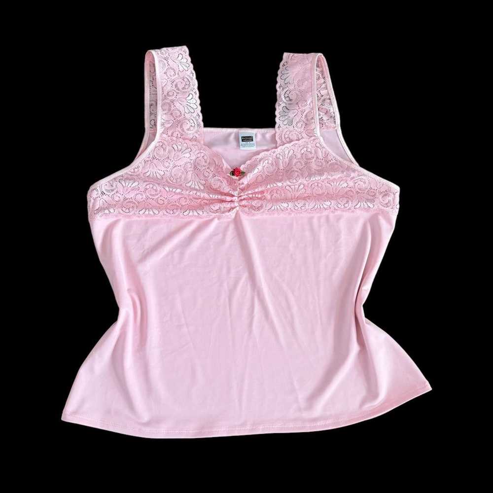 2000s Lacy Rosebud Cami (XL) - image 8