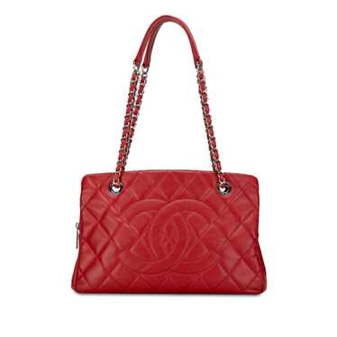 Red Chanel Petite Caviar Timeless Tote