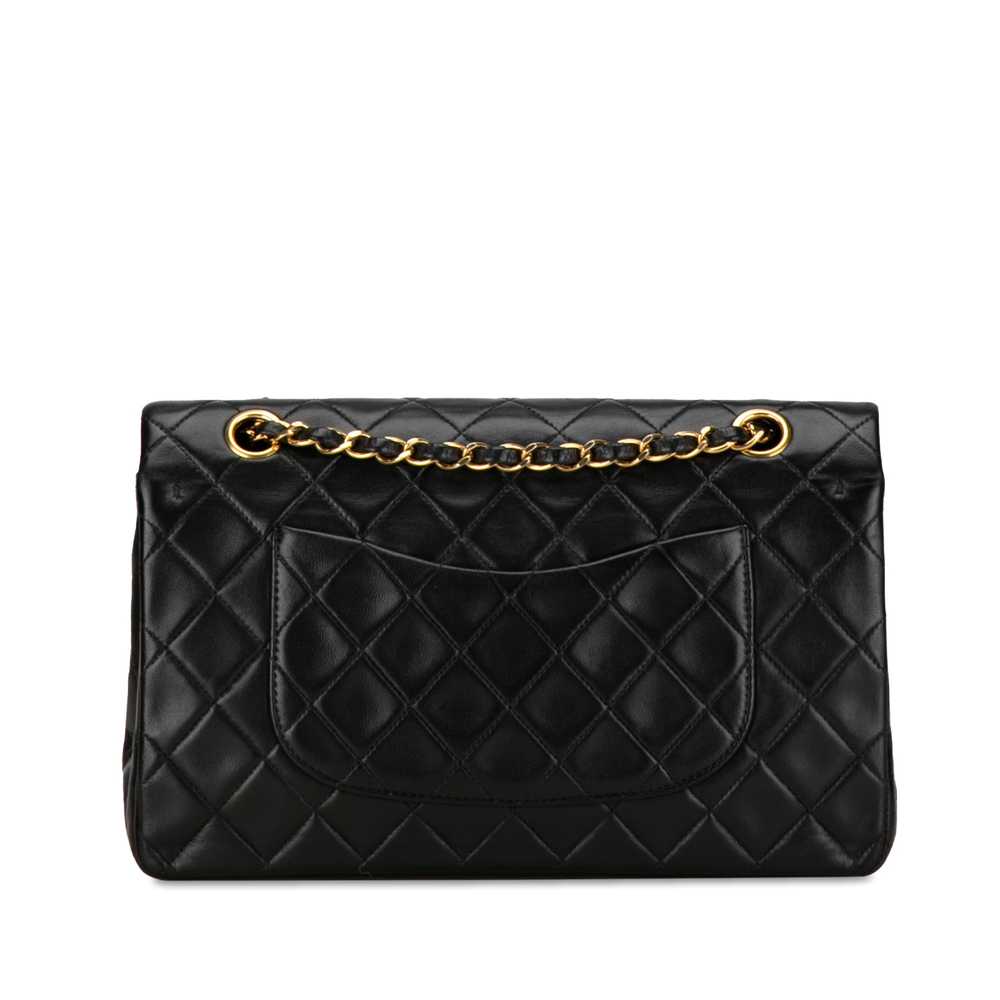 Black Chanel Medium Classic Lambskin Double Flap … - image 3