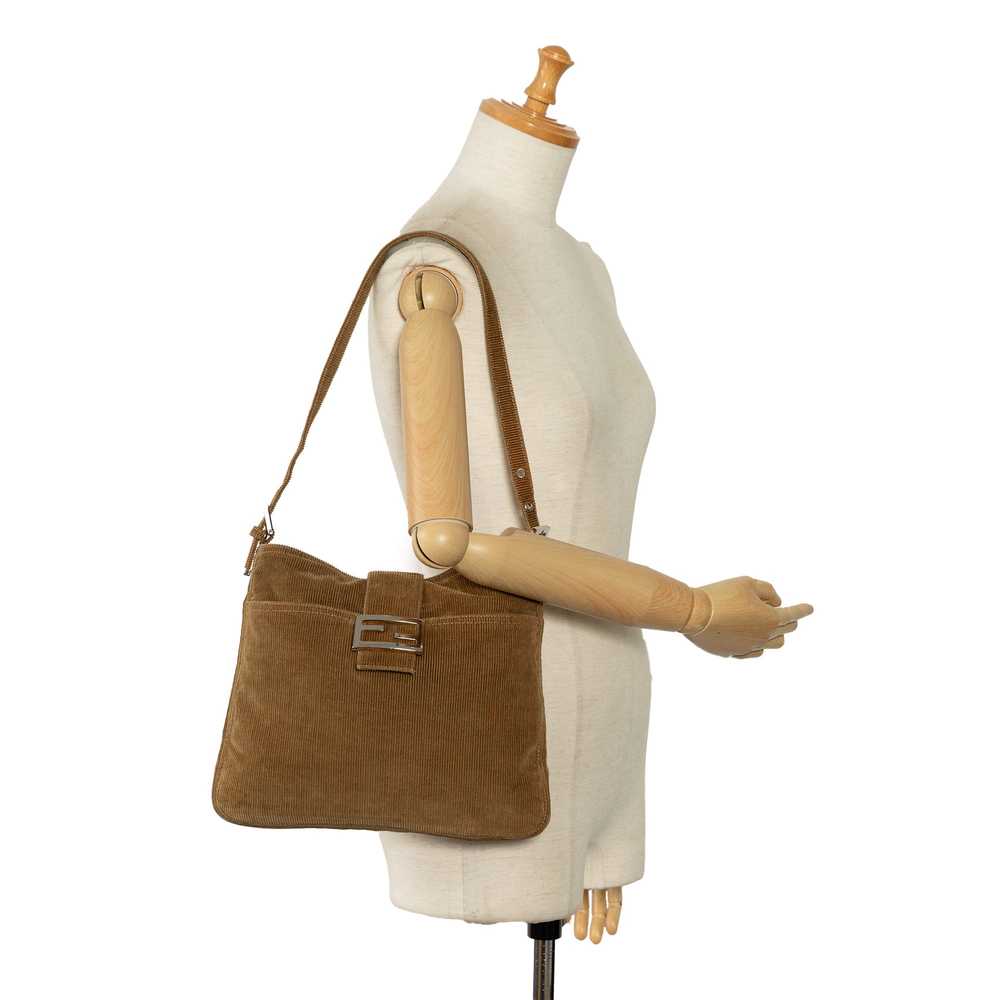 Brown Fendi Corduroy Shoulder Bag - image 11