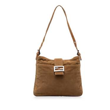 Brown Fendi Corduroy Shoulder Bag - image 1