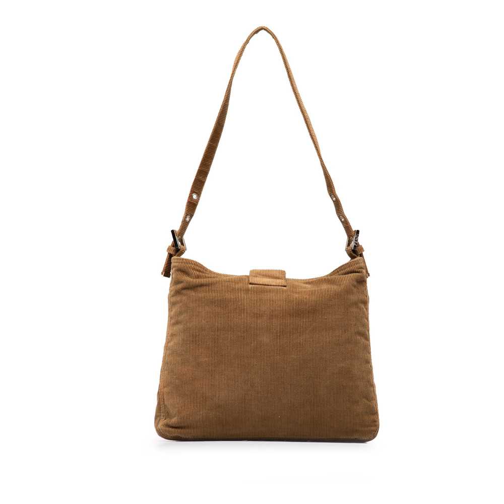 Brown Fendi Corduroy Shoulder Bag - image 3