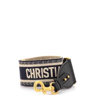 Christian Dior Logo Shoulder Strap Embroidered Can