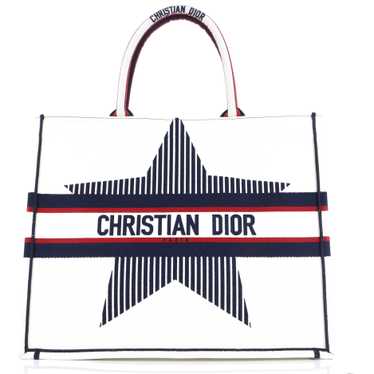Christian Dior Dioralps Book Tote Embroidered Can… - image 1