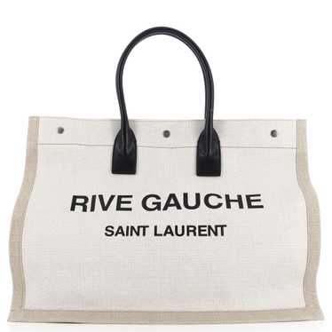 Saint Laurent Rive Gauche Shopper Tote Canvas Lar… - image 1