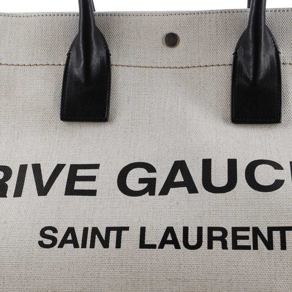 Saint Laurent Rive Gauche Shopper Tote Canvas Lar… - image 6
