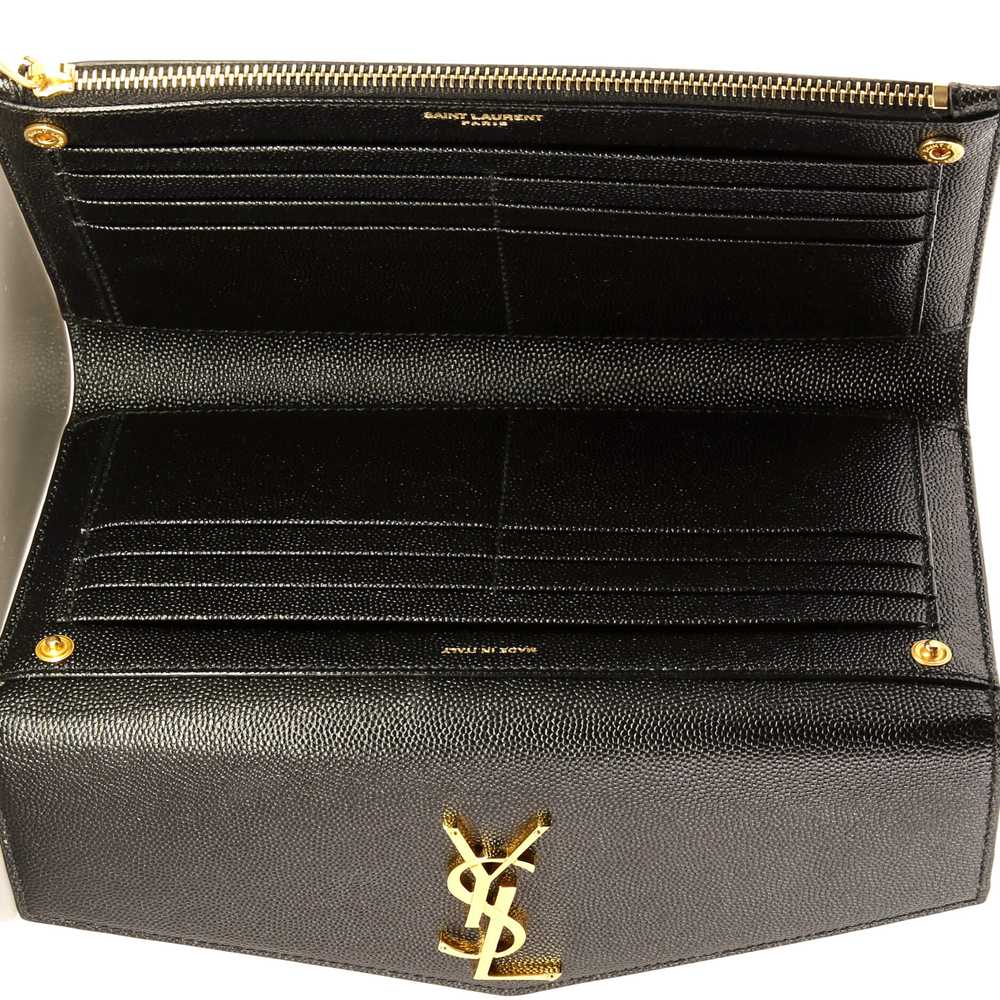 Saint Laurent Uptown Flap Wallet Leather Long - image 5