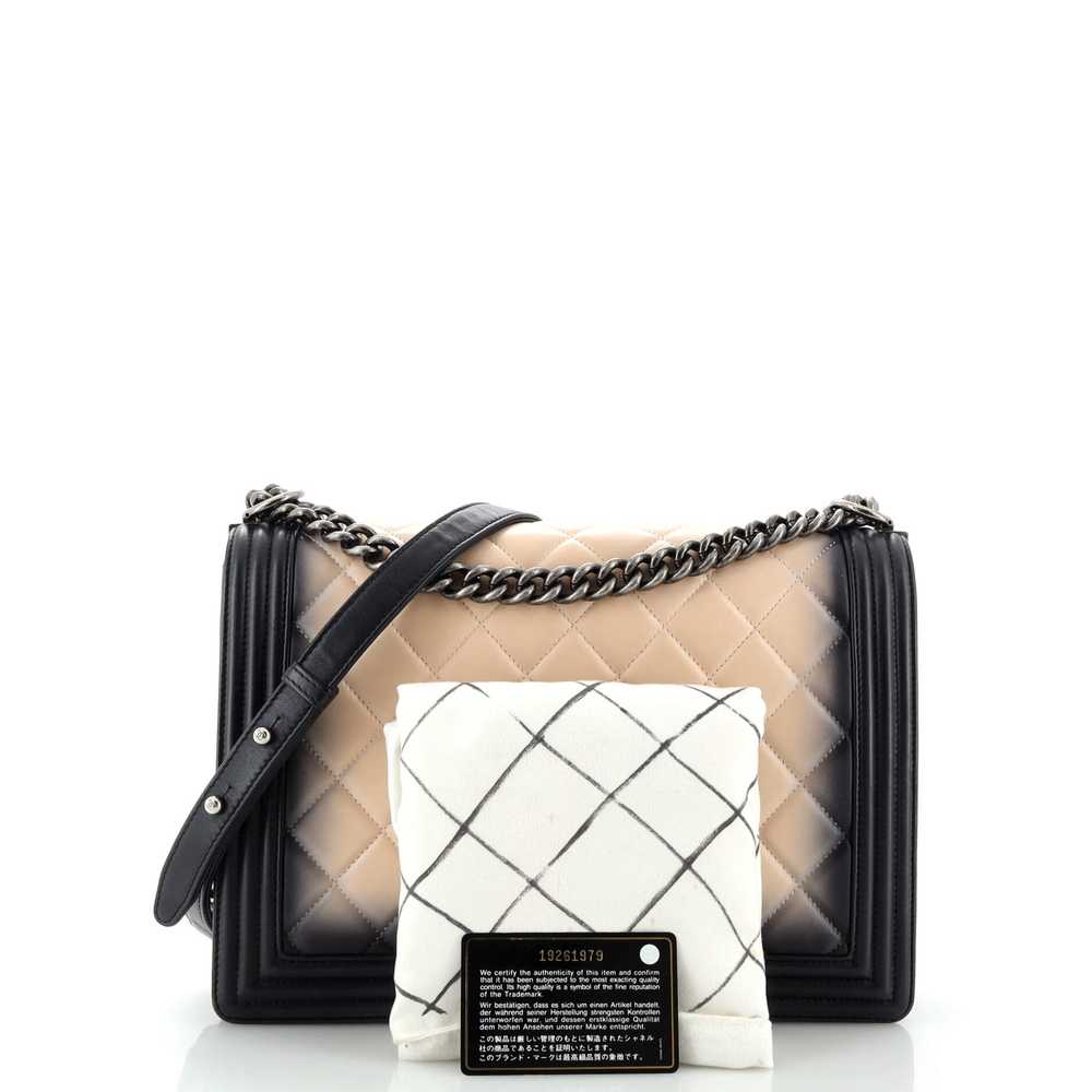 CHANEL Boy Flap Bag Quilted Ombre Leather New Med… - image 2