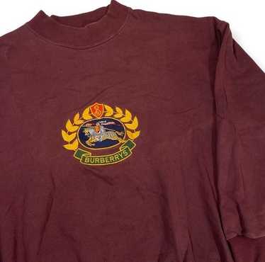 vintage Burberrys ロゴスウェット Burberrys Big Logo Vintage Sweater, size S color Olive Green