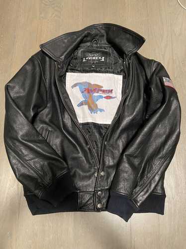 Avirex × Leather Jacket Vintage Avierx Leather Bom