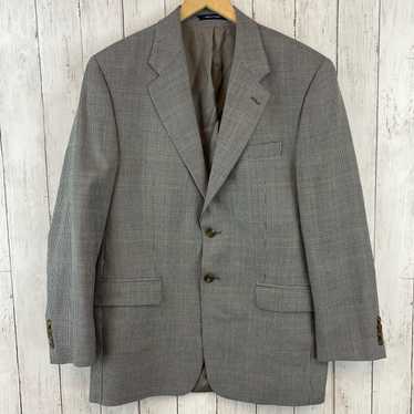 Chaps Ralph Lauren Gray Pin Check Silk Wool 2-But… - image 1