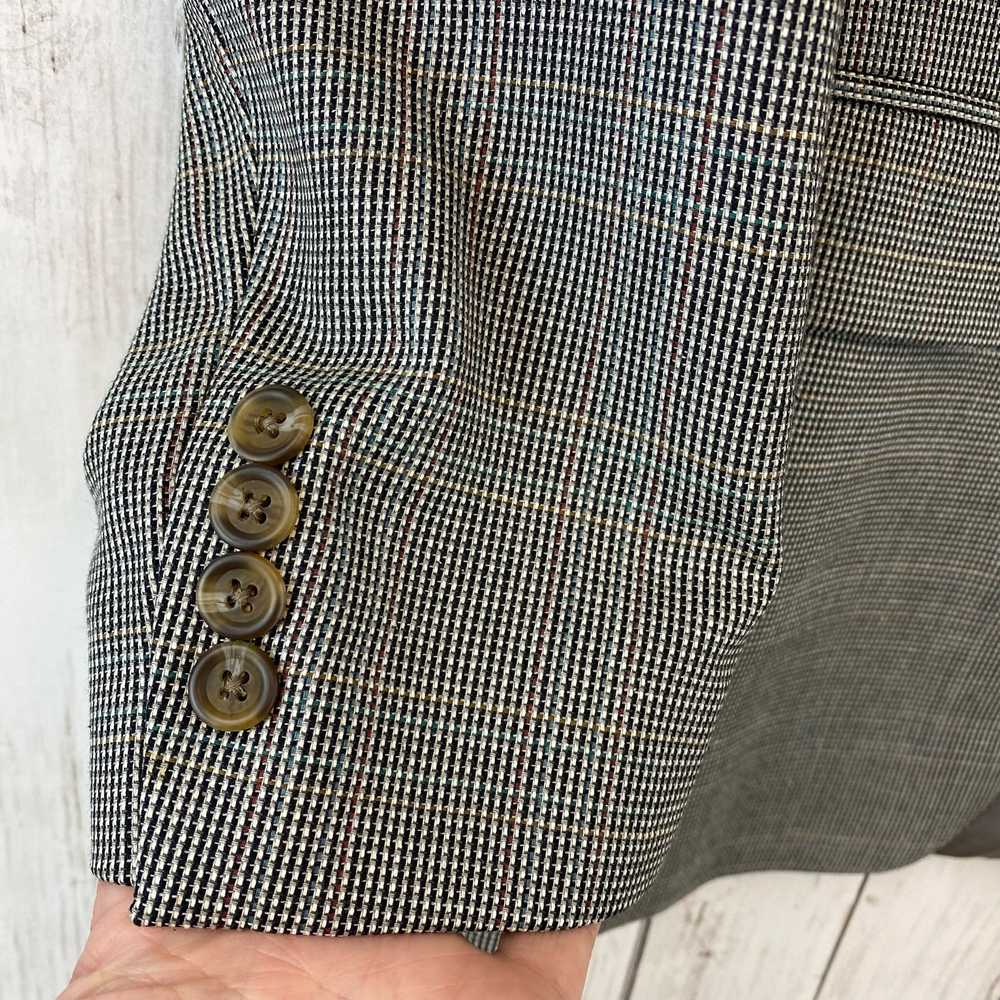 Chaps Ralph Lauren Gray Pin Check Silk Wool 2-But… - image 3