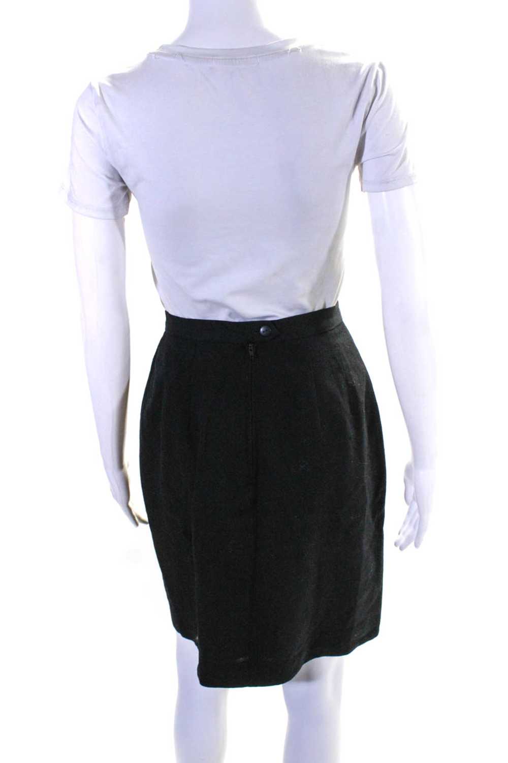 Saks Fifth Avenue Womens Pencil Skirt Black Wool … - image 2