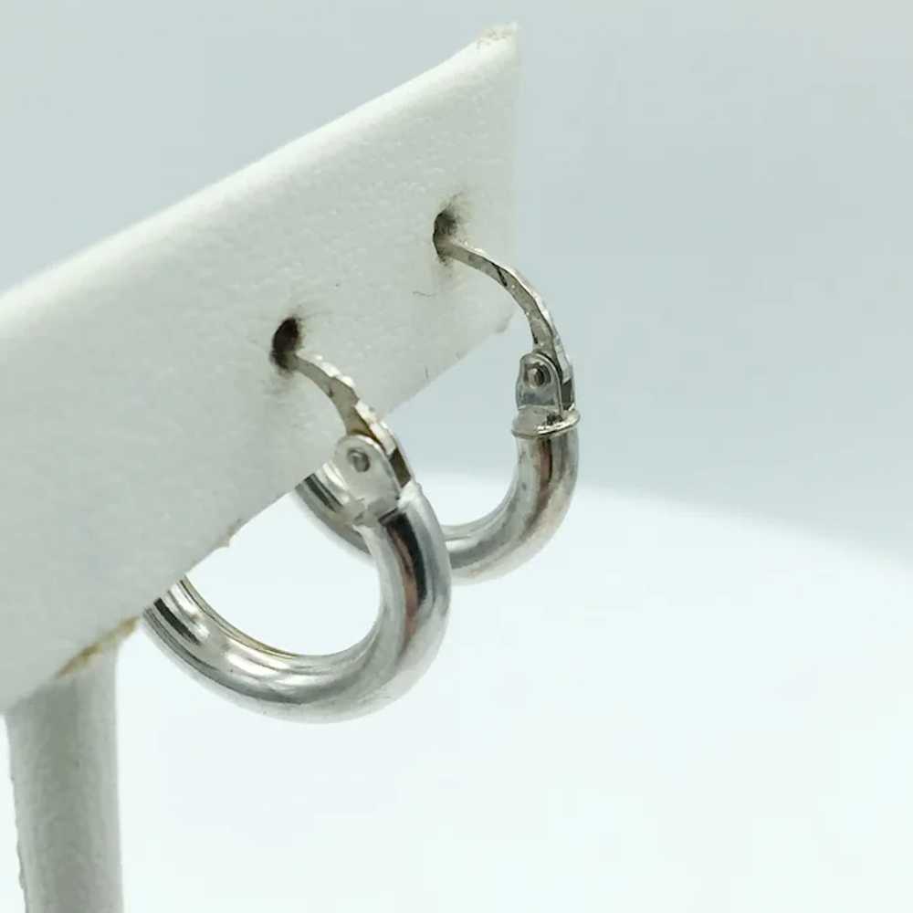 14KW Small Hoop Earrings - image 2