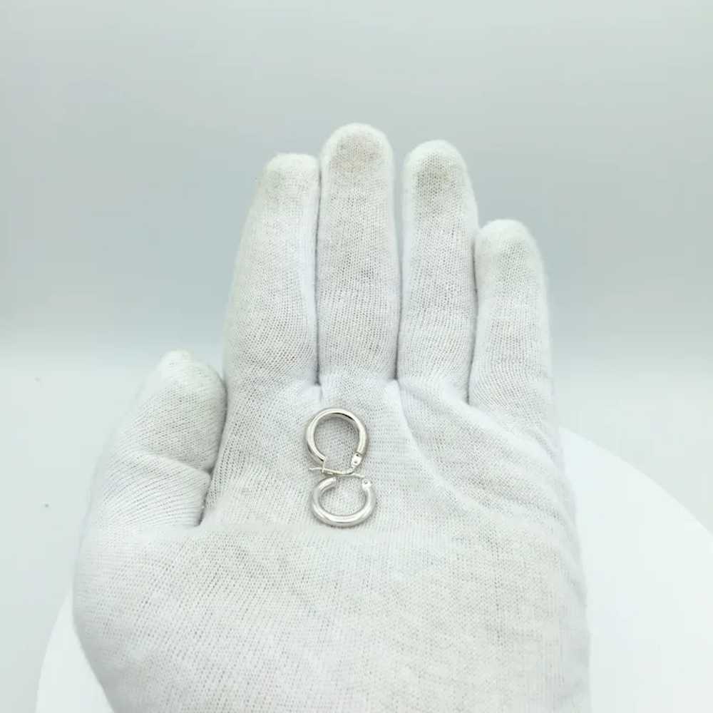 14KW Small Hoop Earrings - image 5