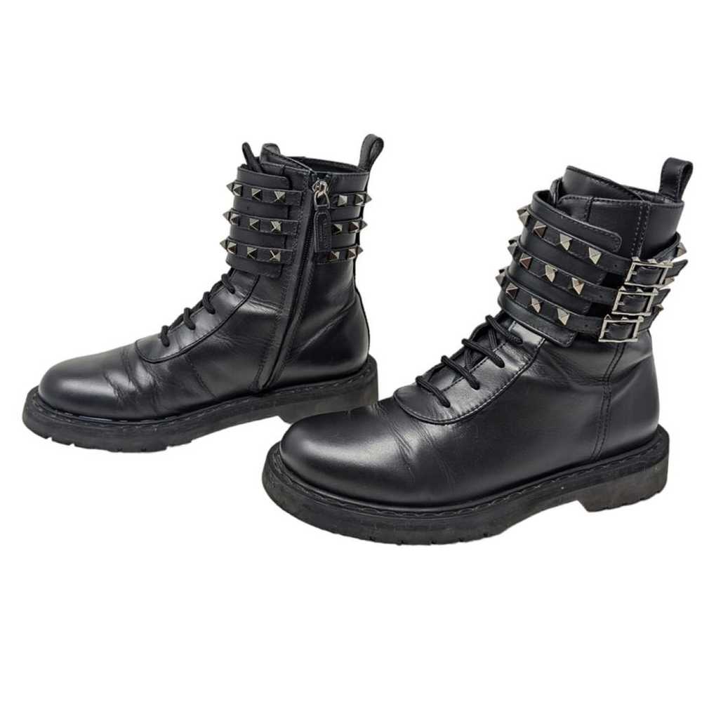 Valentino Garavani Rockstud leather biker boots - image 2