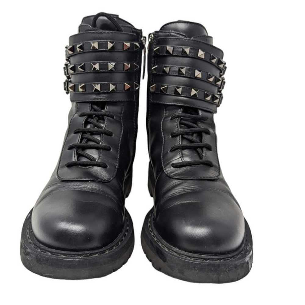Valentino Garavani Rockstud leather biker boots - image 4