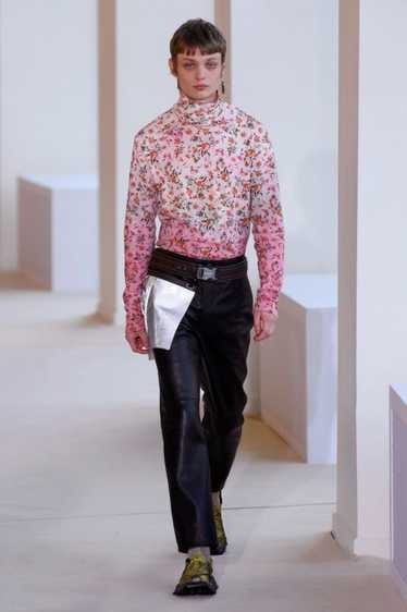 Acne Studios GRAIL Floral Turtleneck Top Rust Oran