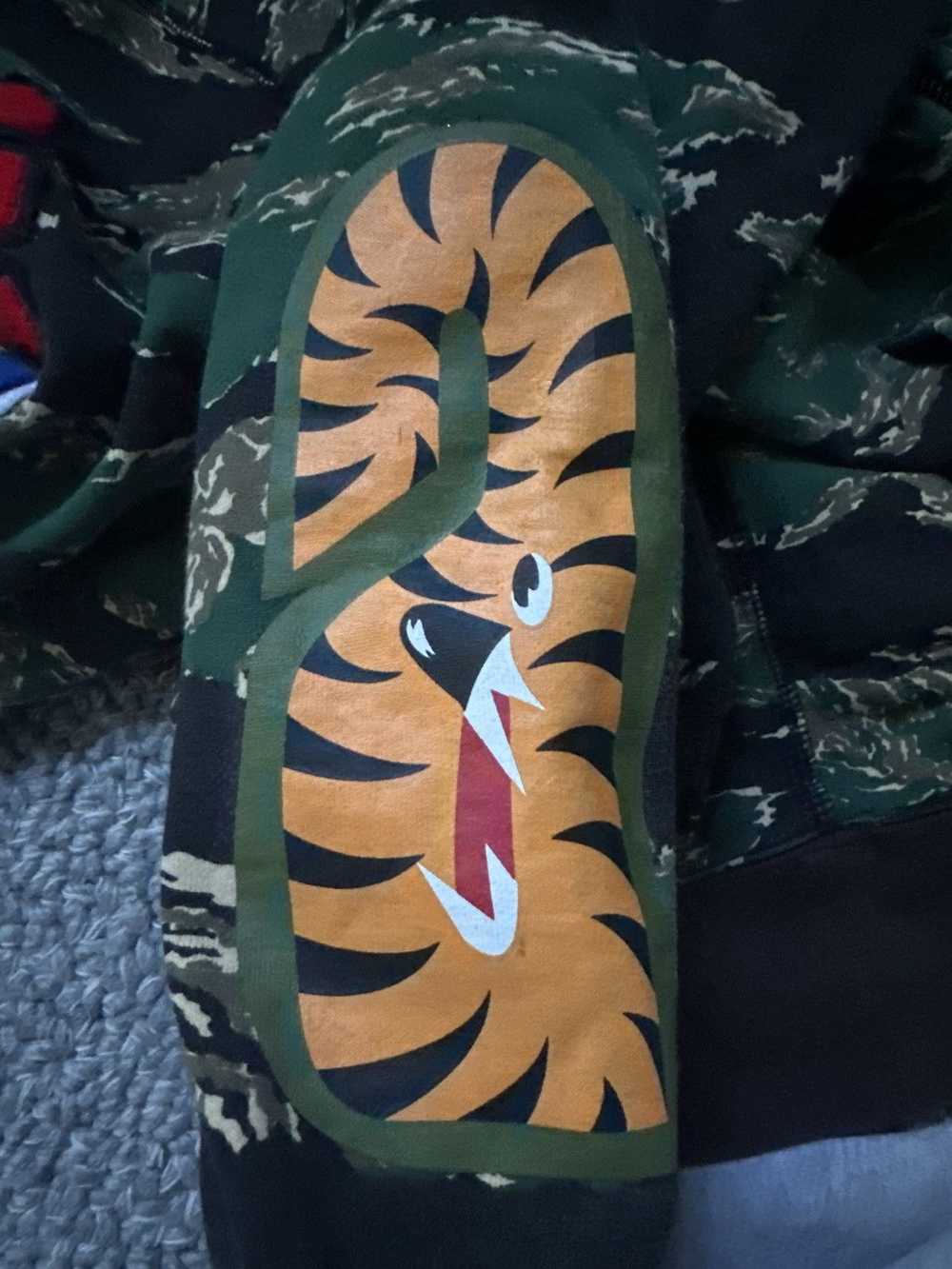 Bape Tiger Camo Shark Full Zip Hoodie - image 4