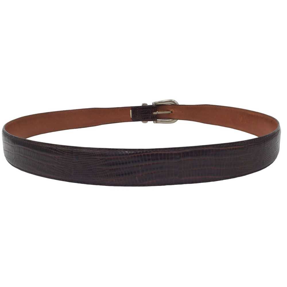 Other Italian Belt Harold Powell Men's 38 Dark Br… - image 10