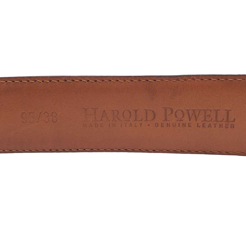 Other Italian Belt Harold Powell Men's 38 Dark Br… - image 3