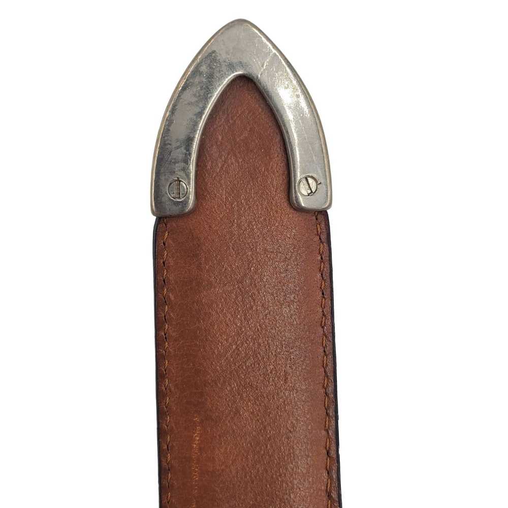 Other Italian Belt Harold Powell Men's 38 Dark Br… - image 8