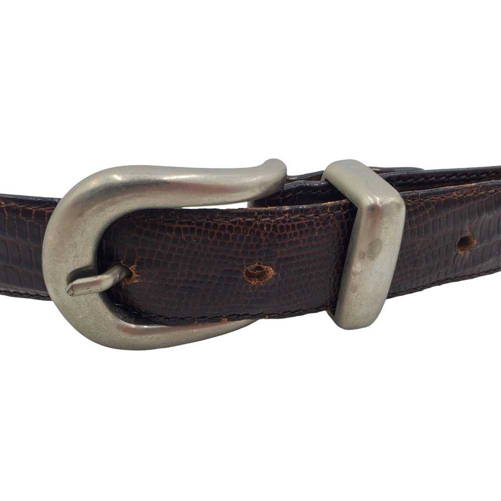 Other Italian Belt Harold Powell Men's 38 Dark Br… - image 9