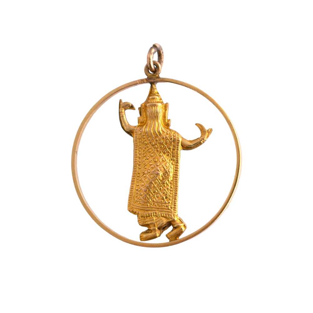 18K Gold Thai Amulet Charm - image 2