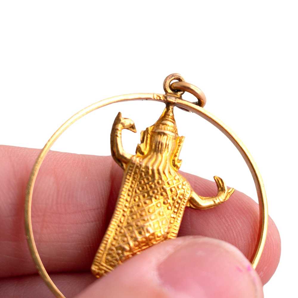 18K Gold Thai Amulet Charm - image 3