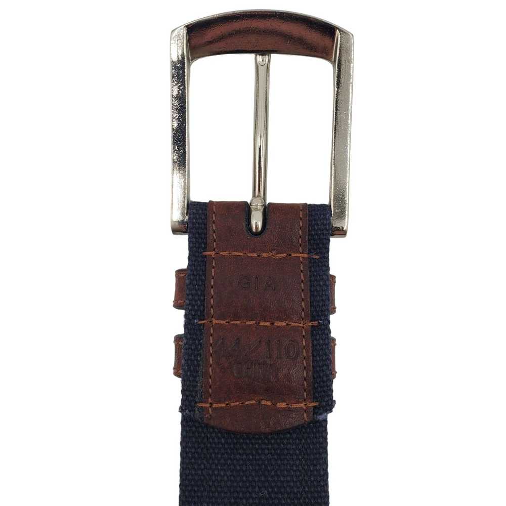 Nautica Nautica Belt Navy Brown Canvas Leather Be… - image 5