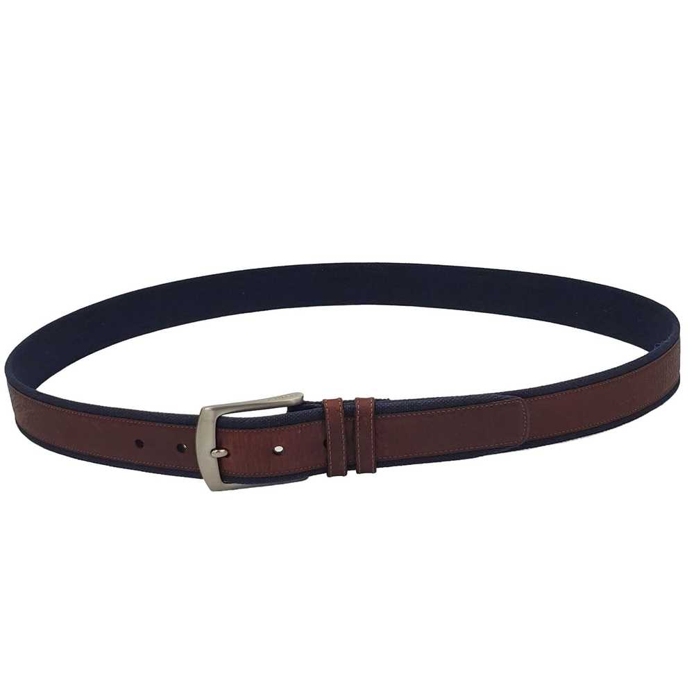 Nautica Nautica Belt Navy Brown Canvas Leather Be… - image 6