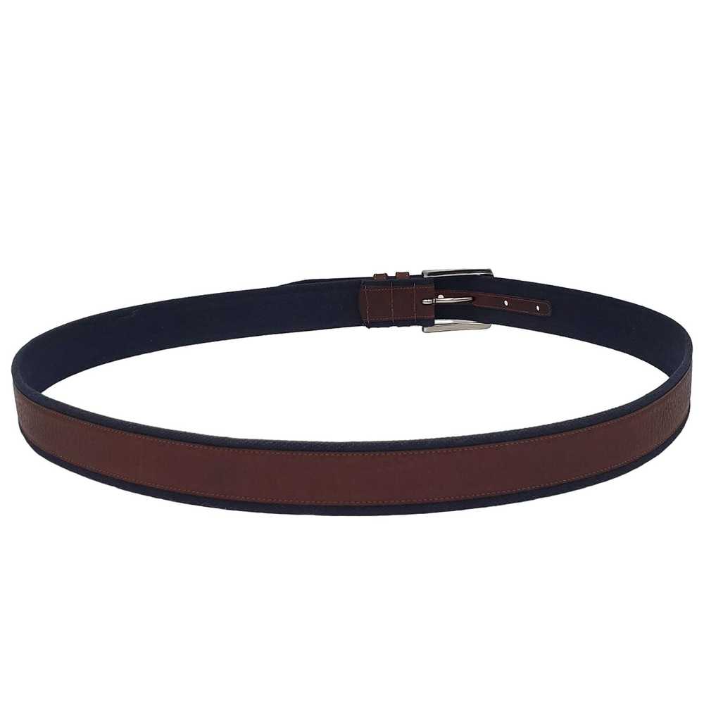 Nautica Nautica Belt Navy Brown Canvas Leather Be… - image 8