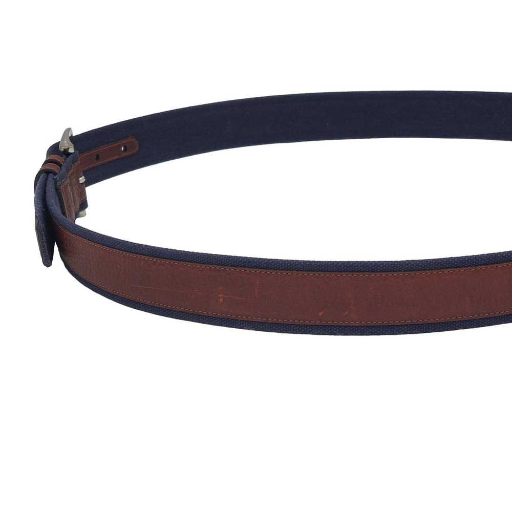 Nautica Nautica Belt Navy Brown Canvas Leather Be… - image 9