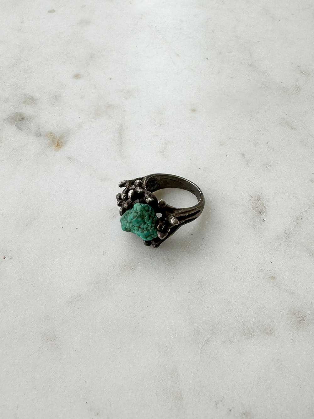 Brutalist Turquoise Ring - image 1