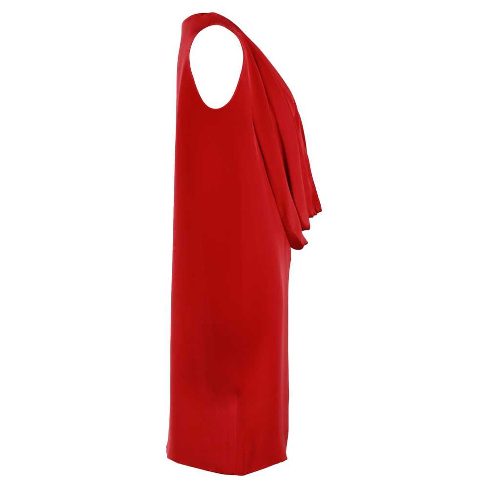 Product Details Saint Laurent Red Cowl Neck Silk … - image 2