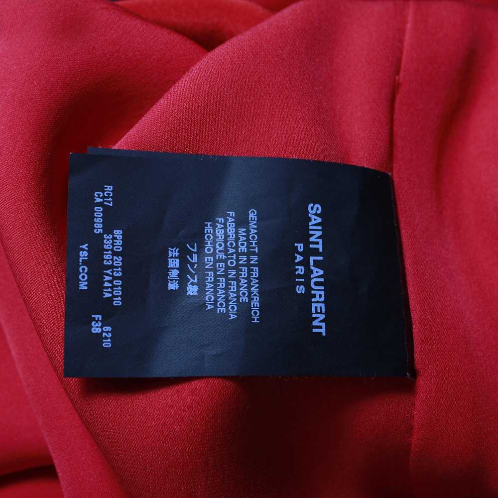 Product Details Saint Laurent Red Cowl Neck Silk … - image 5