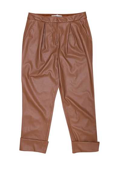 Trina Turk - Nutmeg Brown Cropped Faux Leather Pan