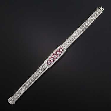 Art Deco Diamond and Ruby* Bracelet