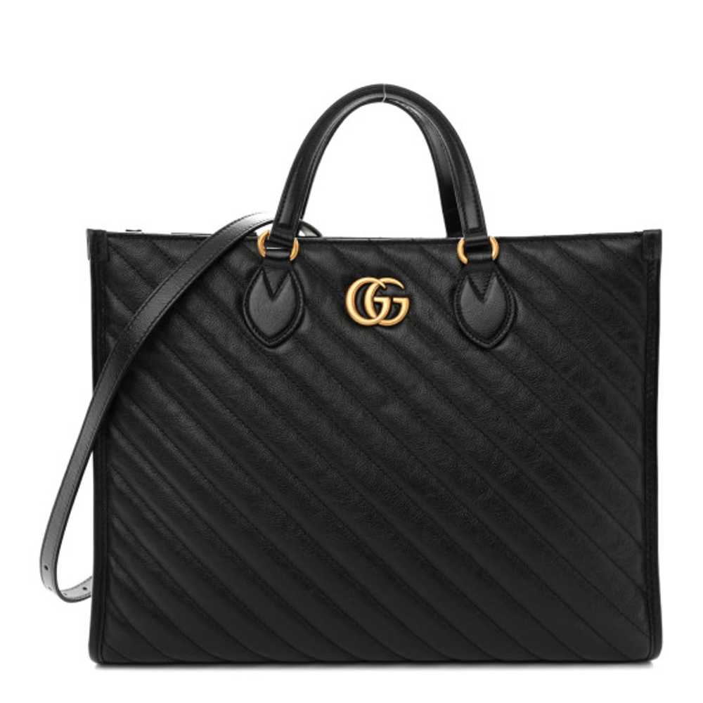 GUCCI Azalea Calfskin Matelasse Diagonal GG Marmo… - image 1