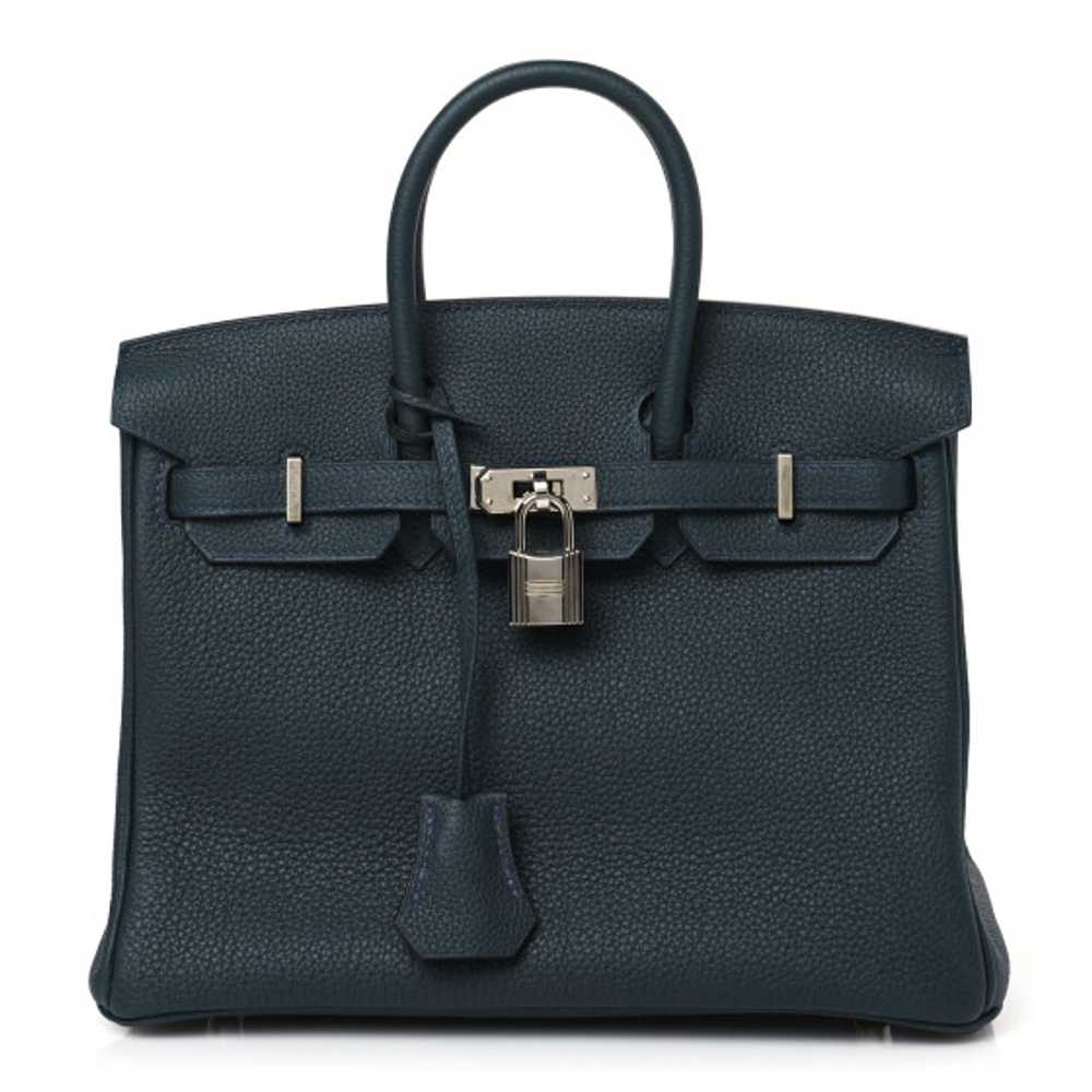 HERMES Togo Birkin 25 Bleu de Prusse - image 1