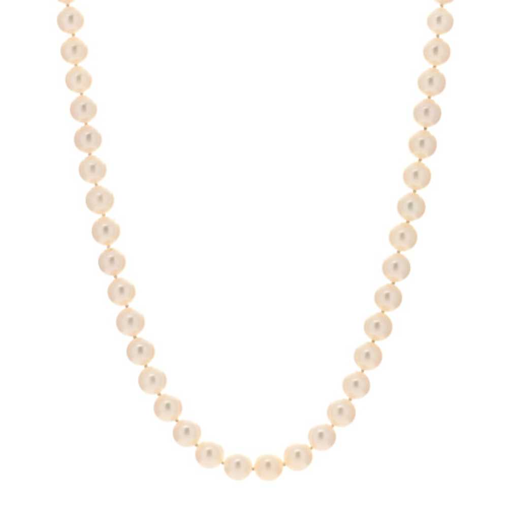 MIKIMOTO 18K White Gold Akoya Pearl 7-7.5mm Stran… - image 1