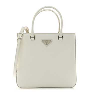 PRADA Spazzolato Metal Triangle Logo Double Handl… - image 1