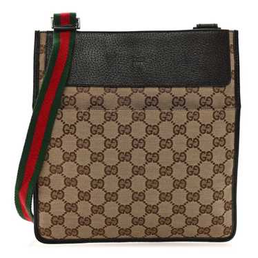 GUCCI GG Monogram Web Messenger Crossbody Bag Dar… - image 1