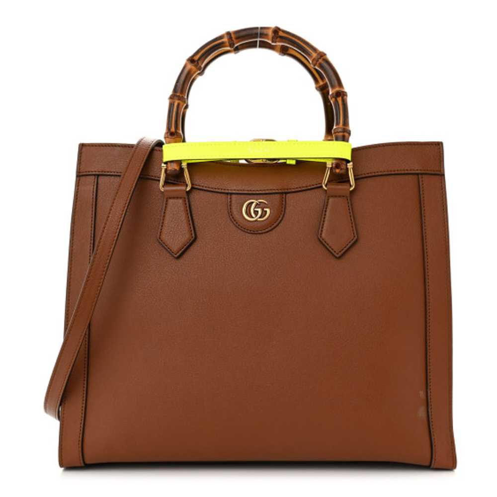 GUCCI Grained Calfskin Medium Diana Tote Bag Cuir - image 1